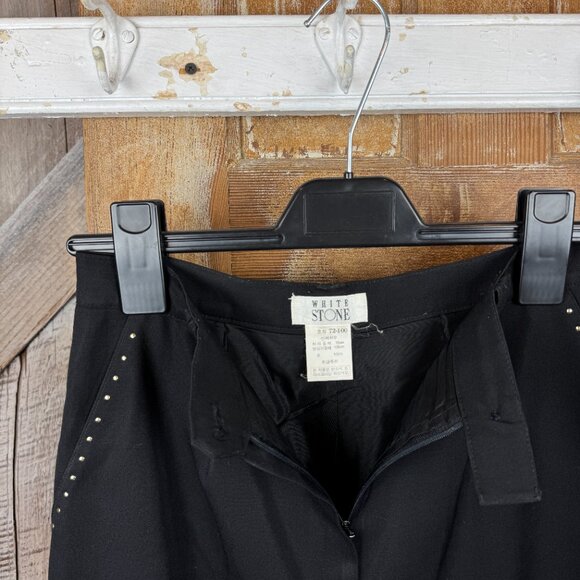 White Stone Black High Waisted Shorts - Picture 9 of 9